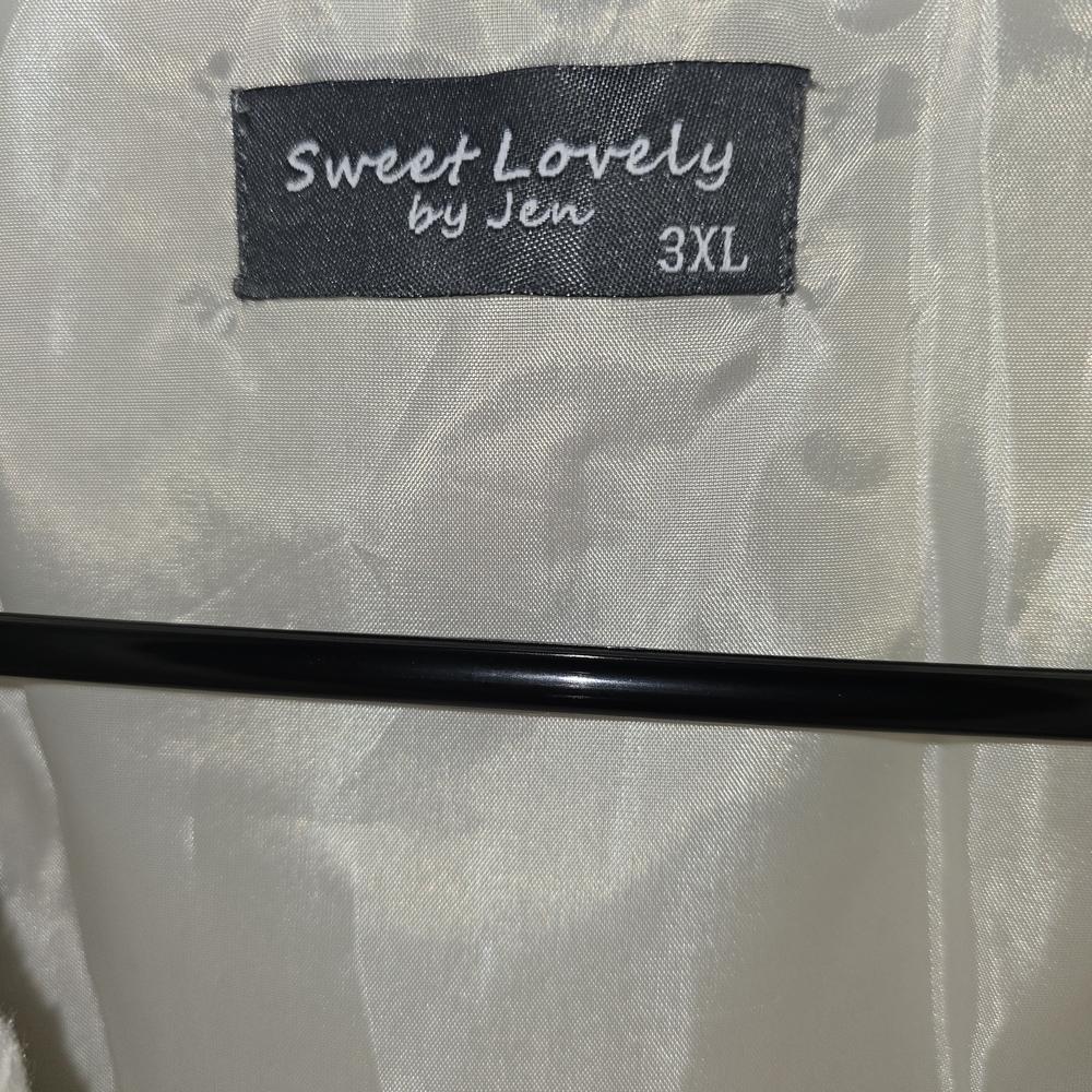 Cream Sherpa Vest 3x - Picture 2 of 4